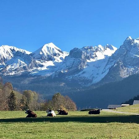 Bel Appartement Avec Vue Exceptionnelle Le Grand-Bornand Bagian luar foto